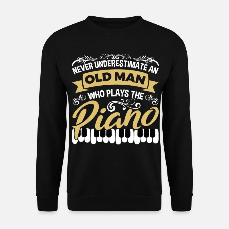 Alter Klavierspieler - Unisex Pullover - Schwarz