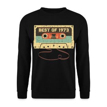 Best of 1973 50th birthday Awesome 50 years old - Unisex Sweatshirt - black - Front - Alina (178cm) & Michal (187cm)