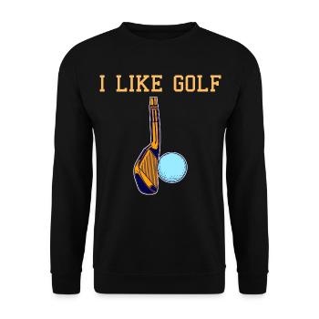 Golf Liebe - Unisex Pullover - Schwarz - Vorne - Alina (178cm) & Michal (187cm)