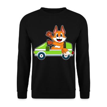 Fuchs Car - Unisex Sweatshirt - black - Front - Alina (178cm) & Michal (187cm)