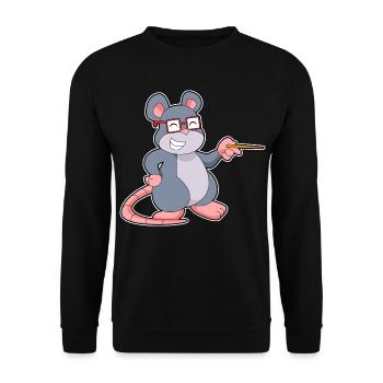 École de pointage des enseignants de souris - Sweat-shirt Unisexe - noir - Devant - Alina (178cm) & Michal (187cm)