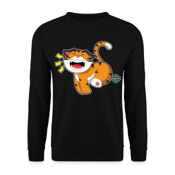 Flèche du Tigre - Sweat-shirt Unisexe - noir - Devant - Alina (178cm) & Michal (187cm)