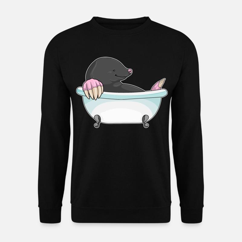 Maulwurf Badewanne - Unisex Pullover - Schwarz