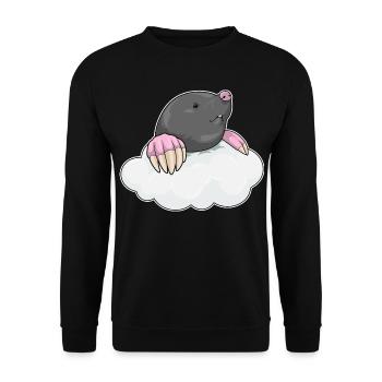 Nuages de taupes - Sweat-shirt Unisexe - noir - Devant - Alina (178cm) & Michal (187cm)