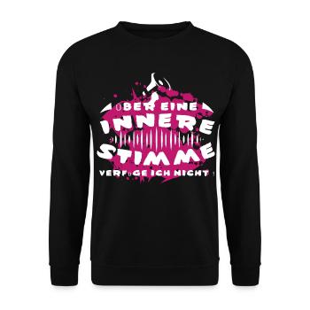 Innere Stimme - Unisex Pullover - Schwarz - Vorne - Alina (178cm) & Michal (187cm)