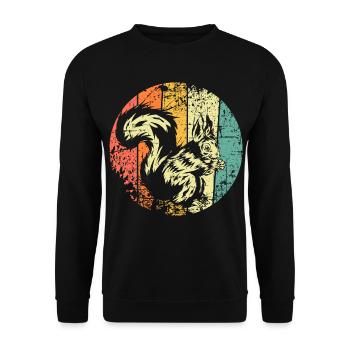 Vintage Squirrel - Unisex Sweatshirt - black - Front - Alina (178cm) & Michal (187cm)