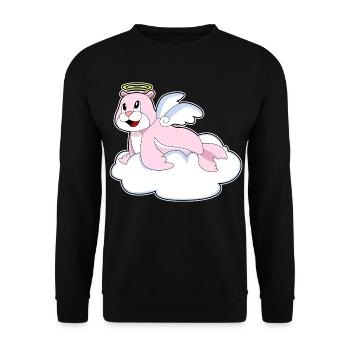 Ailes d’Ange des Phoques - Sweat-shirt Unisexe - noir - Devant - Alina (178cm) & Michal (187cm)