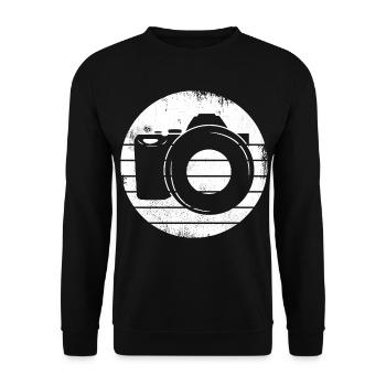 Photography Camera - Unisex Sweatshirt - black - Front - Alina (178cm) & Michal (187cm)