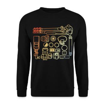 Accessoires pour appareil photo - Sweat-shirt Unisexe - noir - Devant - Alina (178cm) & Michal (187cm)
