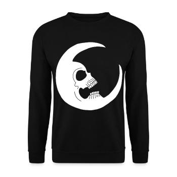 Lunar skull - Unisex Sweatshirt - black - Front - Alina (178cm) & Michal (187cm)