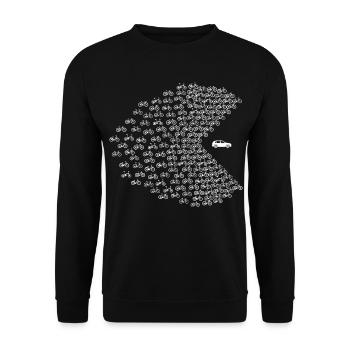 Les vélos mangent les voitures, les cyclistes contre les VUS - Sweat-shirt Unisexe - noir - Devant - Alina (178cm) & Michal (187cm)