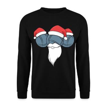 Boule Santa Tenue de pétanque pour Bouler pour boules - Sweat-shirt Unisexe - noir - Devant - Alina (178cm) & Michal (187cm)
