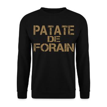 Patate forain ocre - Sweat-shirt Unisexe - noir - Devant - Alina (178cm) & Michal (187cm)
