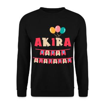 Akira t-shirt joyeux anniversaire joyeux anniversaire - Sweat-shirt Unisexe - noir - Devant - Alina (178cm) & Michal (187cm)