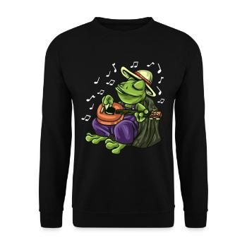 Banjo Shirts For Men Bluegrass Appalachia Folk - Unisex Sweatshirt - black - Front - Alina (178cm) & Michal (187cm)