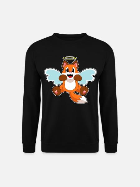 Fox Angel Wings - Unisex Sweatshirt - black