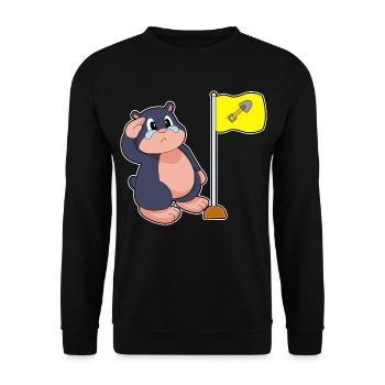 Maulwurf Flagge - Unisex Pullover - Schwarz - Vorne - Alina (178cm) & Michal (187cm)