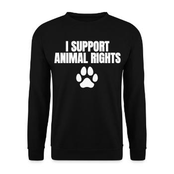 Je soutiens les droits des animaux - Sweat-shirt Unisexe - noir - Devant - Alina (178cm) & Michal (187cm)