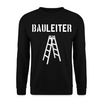 Bauleiter / Bau-Leiter - Unisex Pullover - Schwarz - Vorne - Alina (178cm) & Michal (187cm)