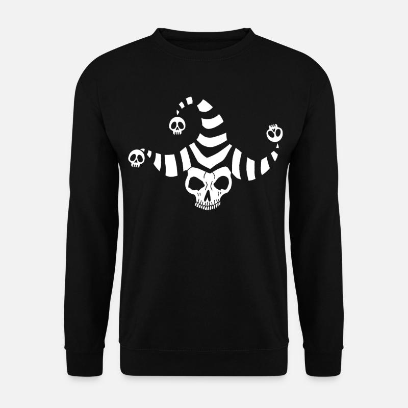 Crâne de bouffon blanc - Sweat-shirt Unisexe - noir