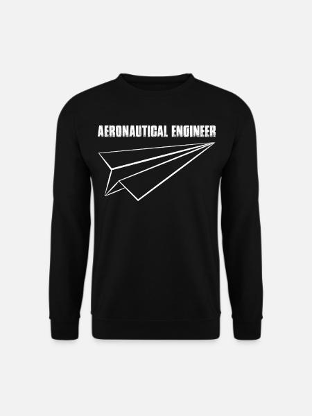 Aeronautical Engineer Paper Airplane - Unisex Sweatshirt - black
