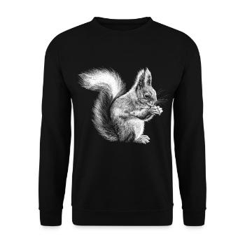 Écureuil - Sweat-shirt Unisexe - noir - Devant - Alina (178cm) & Michal (187cm)