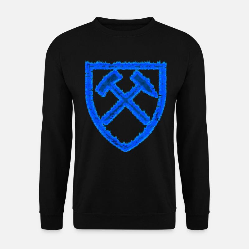 Hammer und Schlägel Bergbau Schalke Kohle Geschenk - Unisex Pullover - Schwarz