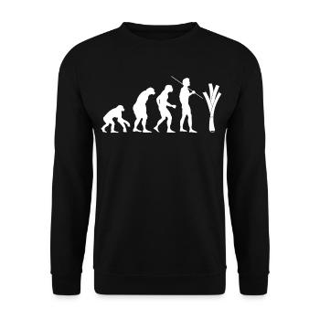 évolution du poireau (blanc) - Sweat-shirt Unisexe - noir - Devant - Alina (178cm) & Michal (187cm)