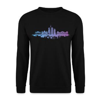 Capitale de la Porte de Brandebourg de Berlin - Sweat-shirt Unisexe - noir - Devant - Alina (178cm) & Michal (187cm)