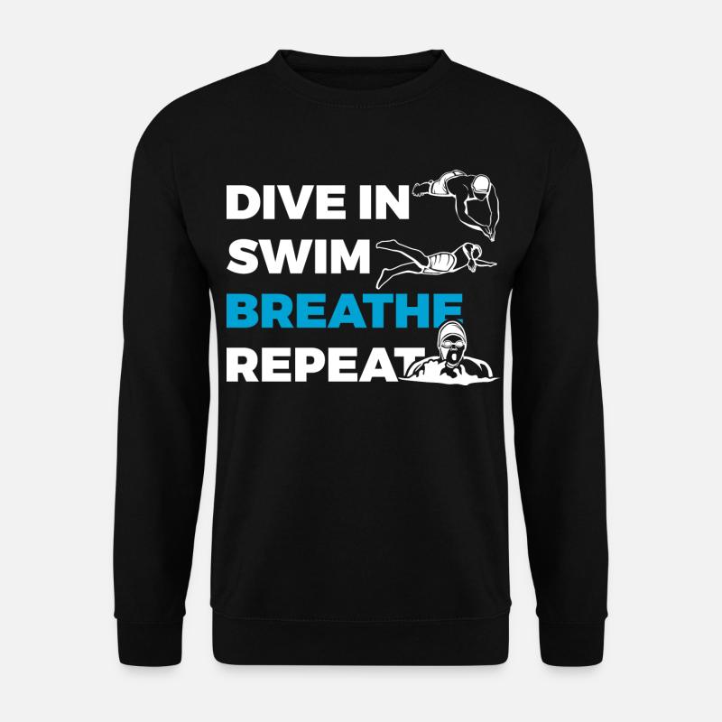 Diving Swimming Breathing Repeating - Unisex Sweatshirt - black