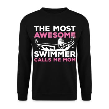 Schwimmer Mama - Unisex Pullover - Schwarz - Vorne - Alina (178cm) & Michal (187cm)