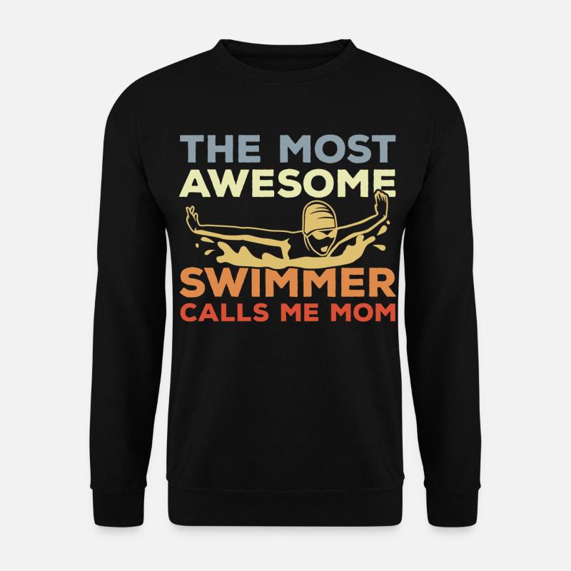 Schwimmerin Mutter - Unisex Pullover - Schwarz