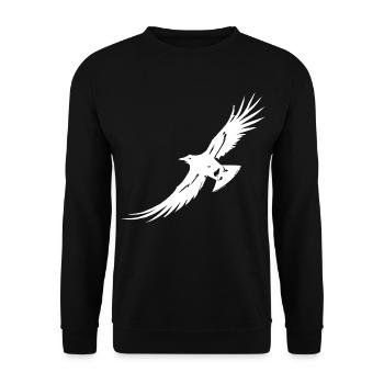 Corbeau volant - Sweat-shirt Unisexe - noir - Devant - Alina (178cm) & Michal (187cm)