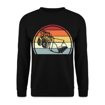 Excavator - Unisex Sweatshirt - black - Front - Alina (178cm) & Michal (187cm)
