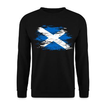 Scotland flag used - Unisex Sweatshirt - black - Front - Alina (178cm) & Michal (187cm)