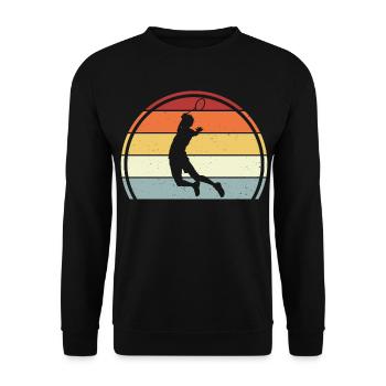 Badminton - Unisex Sweatshirt - black - Front - Alina (178cm) & Michal (187cm)