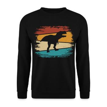 T-Rex - Sweat-shirt Unisexe - noir - Devant - Alina (178cm) & Michal (187cm)
