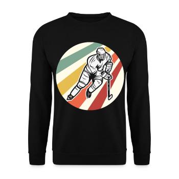 Eishockey - Unisex Sweatshirt - black - Front - Alina (178cm) & Michal (187cm)