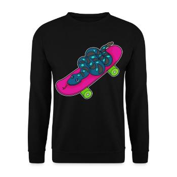 Snake Skater Skateboard - Sweat-shirt Unisexe - noir - Devant - Alina (178cm) & Michal (187cm)