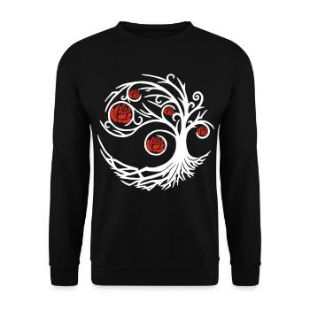 Rosier blanc étrange - Sweat-shirt Unisexe - noir - Devant - Alina (178cm) & Michal (187cm)
