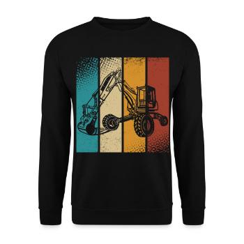 Excavator - Unisex Sweatshirt - black - Front - Alina (178cm) & Michal (187cm)