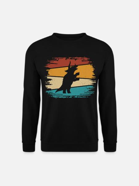 Dino Dinosaurier Triceratops - Unisex Pullover - Schwarz