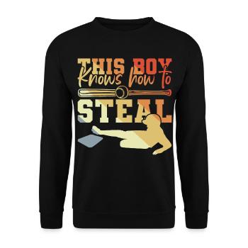 This boy knows how to play - Unisex Sweatshirt - black - Front - Alina (178cm) & Michal (187cm)