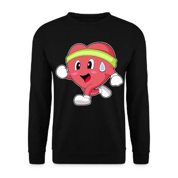 Course de jogging cardiaque - Sweat-shirt Unisexe - noir - Devant - Alina (178cm) & Michal (187cm)