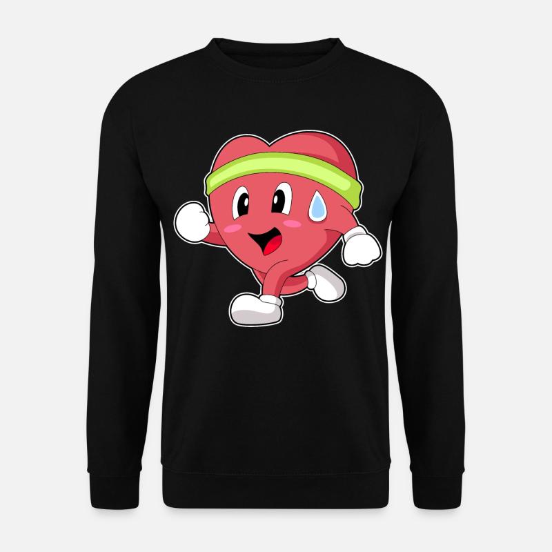 Jogging cardiaque - Sweat-shirt Unisexe - noir