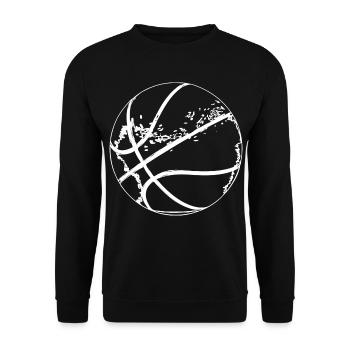 Basketball Ball - Unisex Sweatshirt - black - Front - Alina (178cm) & Michal (187cm)