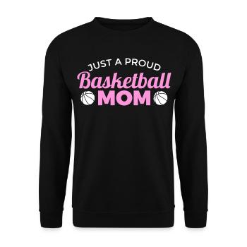 Maman basketball - Sweat-shirt Unisexe - noir - Devant - Alina (178cm) & Michal (187cm)