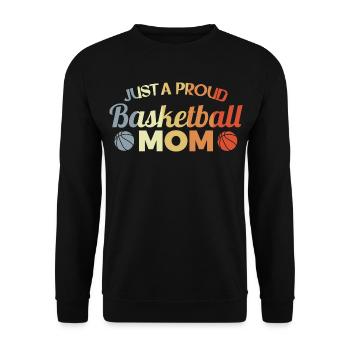 Lustige Basketball Mutter - Unisex Pullover - Schwarz - Vorne - Alina (178cm) & Michal (187cm)