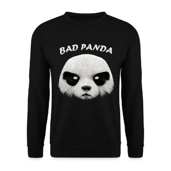 Cute panda bear with anti-friendship theme - Unisex Sweatshirt - black - Front - Alina (178cm) & Michal (187cm)