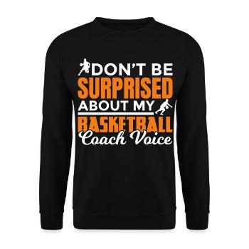 Voix de l’entraîneur de basketball - Sweat-shirt Unisexe - noir - Devant - Alina (178cm) & Michal (187cm)